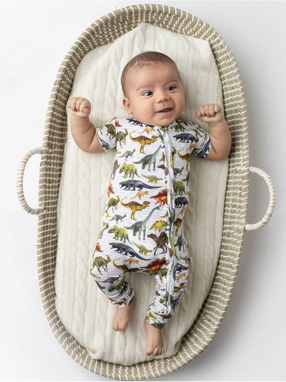Bums & Roses Infant Dinomite Convertible Short Sleeve Romper Size 9-12 Month